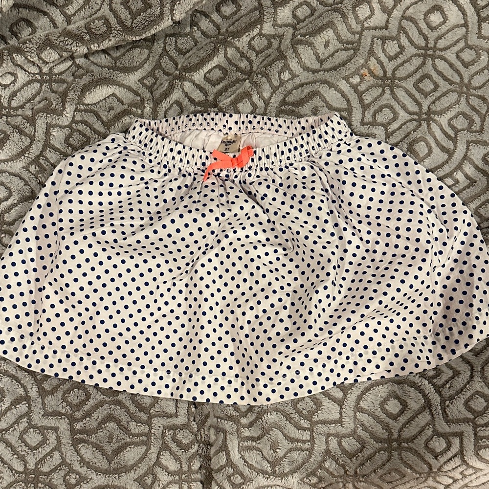 OshKosh B'gosh Navy Polka Dot Skirt 100% cotton